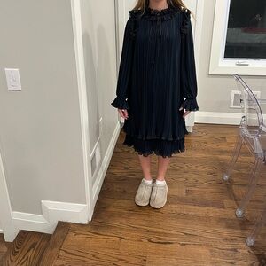 Elegant Black Ruffled Dress